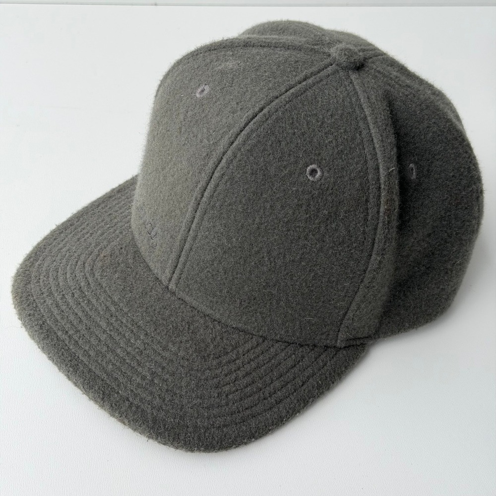 Allbirds Wool Snapback Hat Gray/Green Minimalist Baseball Cap Casual Preppy